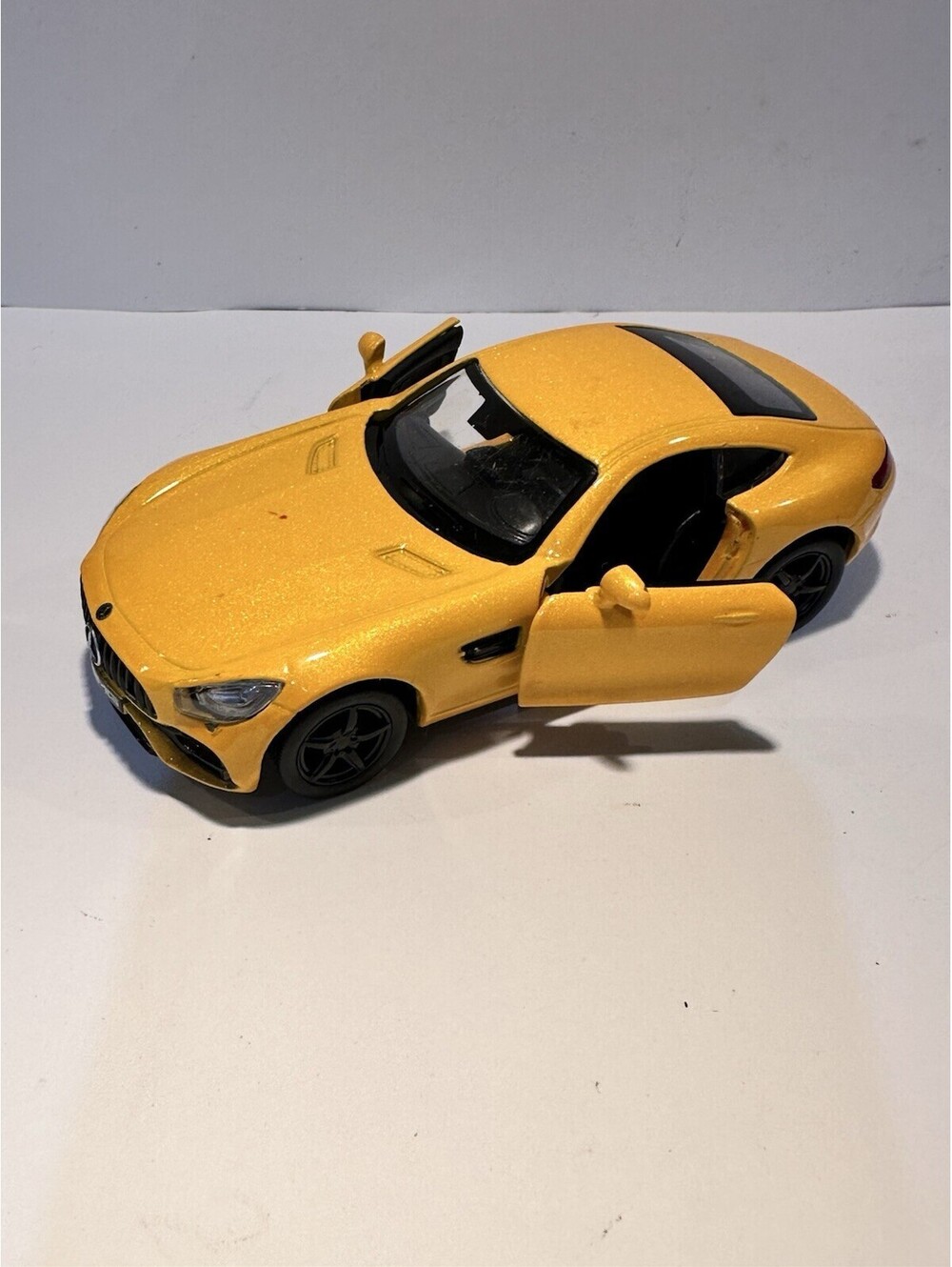 Uni-Fortune Mercedes-AMG GT S Yellow Diecast Model Car 1/36 Opening Doors